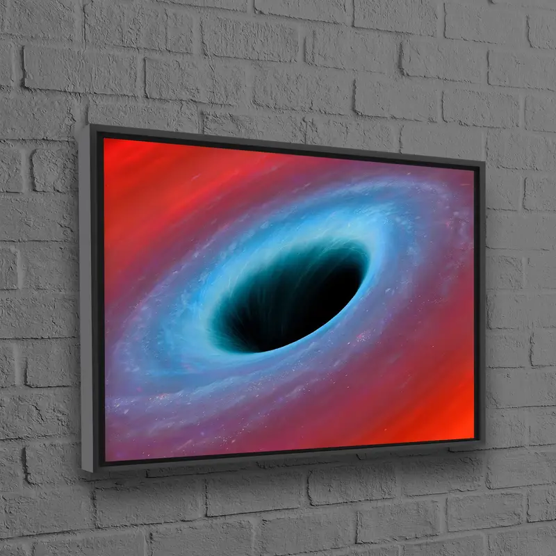 見事な青い銀河プリントキャンバス: 家庭用天体アー​​ト