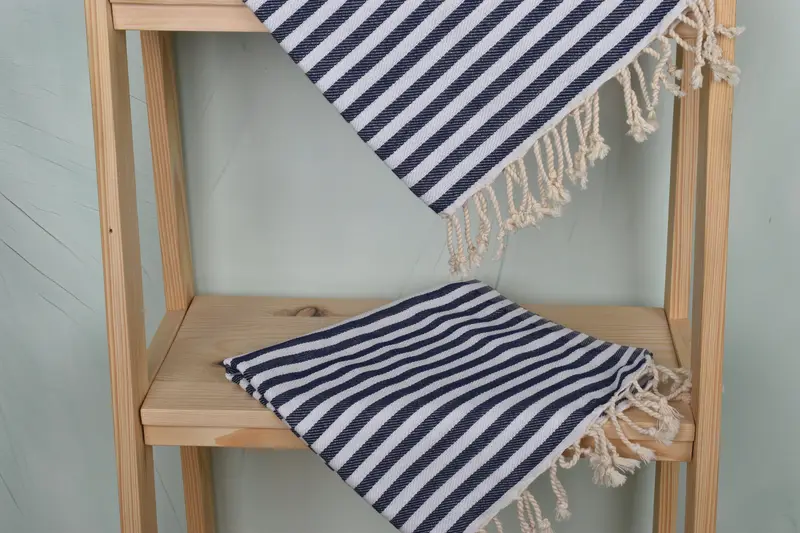 Small Bath Towels, 40x18 Cotton Striped Towel, Spa Towel, Turkish Towel Hand Towel, Bridal Party Gifts, Monogram Kitchen Towel, Best Wedding Gift - 5