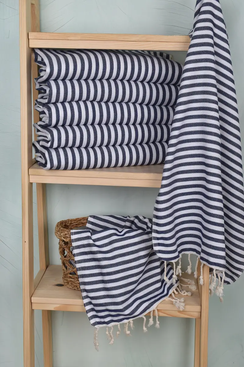 Small Bath Towels, 40x18 Cotton Striped Towel, Spa Towel, Turkish Towel Hand Towel, Bridal Party Gifts, Monogram Kitchen Towel, Best Wedding Gift - 3