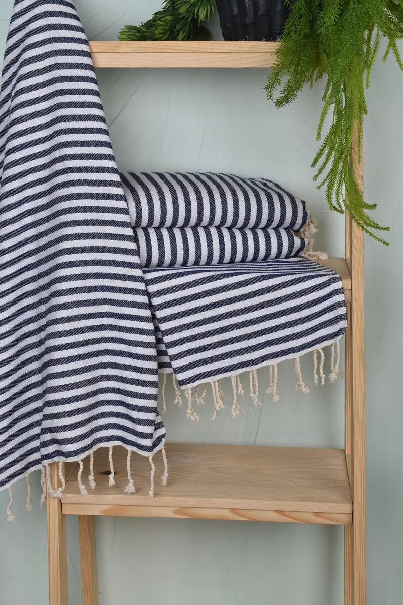 Small Bath Towels, 40x18 Cotton Striped Towel, Spa Towel, Turkish Towel Hand Towel, Bridal Party Gifts, Monogram Kitchen Towel, Best Wedding Gift - 6