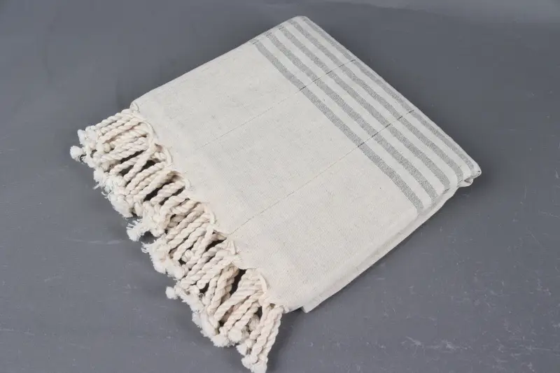 Soft towel, Monogrammed Beach Towel, Fouta towel, Family Gift Basket, 70x40 Linen Striped Towel, Spa Towel, Gift For The Home Decor, Birthday Gift - 6