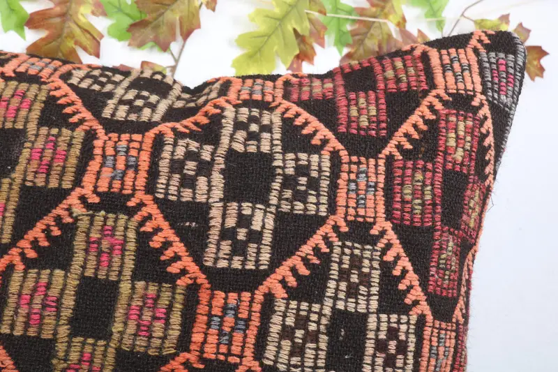 Home Decor Pillow, Cushion Case, Anatolian Pillow Sham, Interior Designer Pillow, 24x24 Pink Pillow Sham, Vintage Kilim Pillow - 5