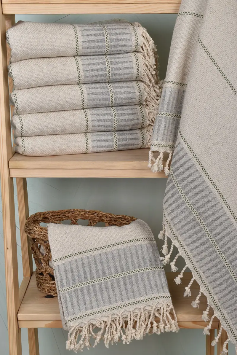 70x40 Cotton Striped Towel, Personalized Gift, Bridal Shower Gifts, Personalized Bridesmaid Gift, Monogram Turkish Towel, Beach Towel Bulk - 3