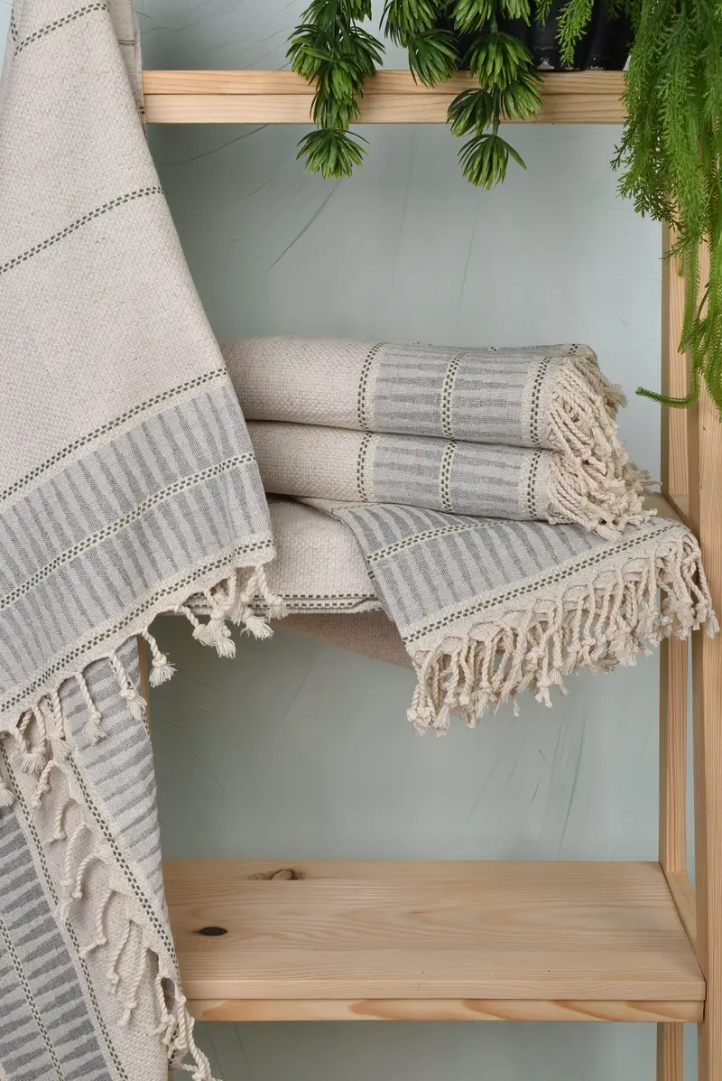 70x40 Cotton Striped Towel, Personalized Gift, Bridal Shower Gifts, Personalized Bridesmaid Gift, Monogram Turkish Towel, Beach Towel Bulk - 6