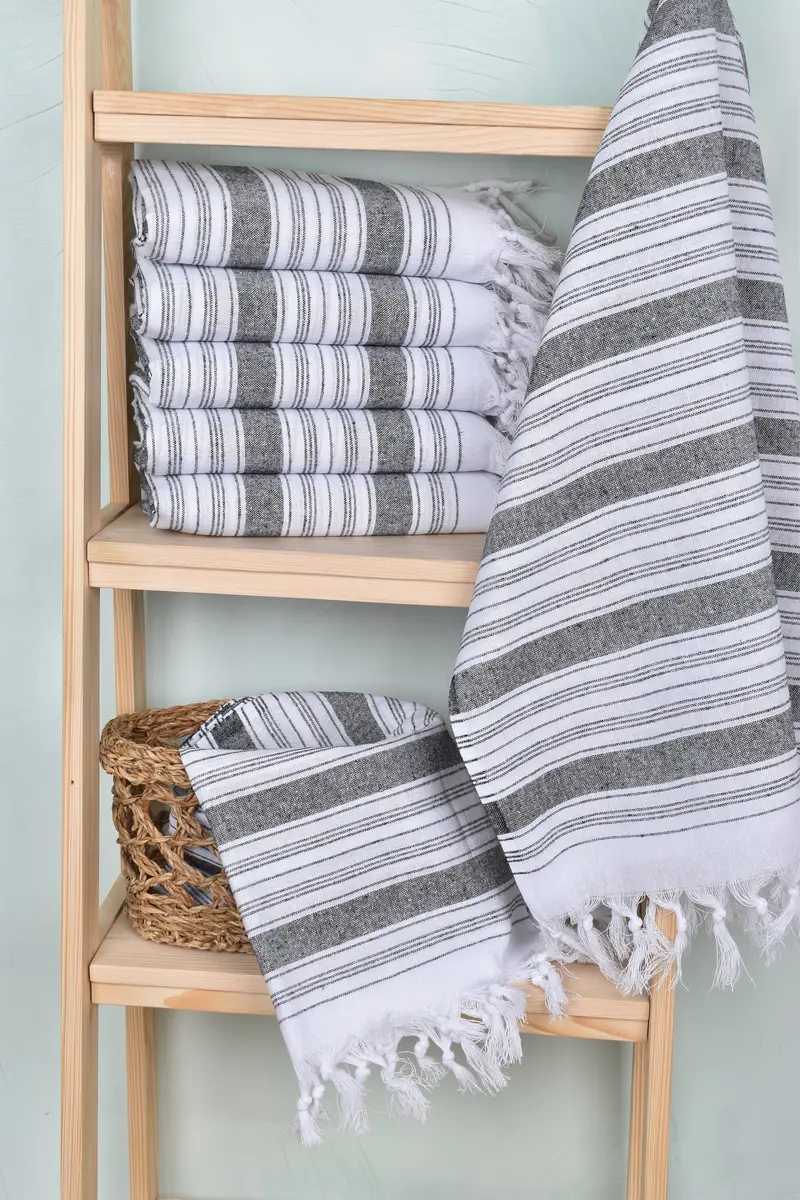 Wedding Gift Ideas, Towel With Name, Travel towel, Wedding Gifts Towel, 68x32 Cotton Striped Towel, Bachelorette Party Gifts Bridesmaids - 3