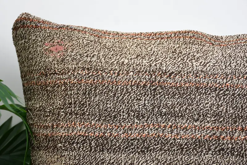 Pastel Cushion Cover, 24x24 Beige Pillow Sham, Cushion Case, Interior Designer Pillow, Boho Throw Pillow, Turkish Kilim Pillow, Kilim Pillow Cover - 2