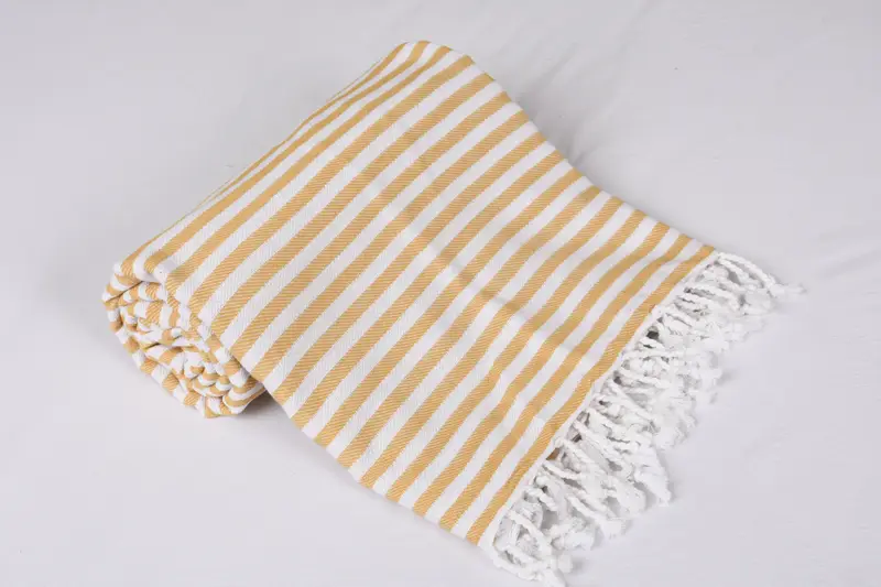 Couch Throw Blanket, Organic Throw, 104x76 Cotton Striped Towel, Customized Turkish Blanket, Throw Blanket, Monogram Blanket, Custom Wedding Gifts - 4