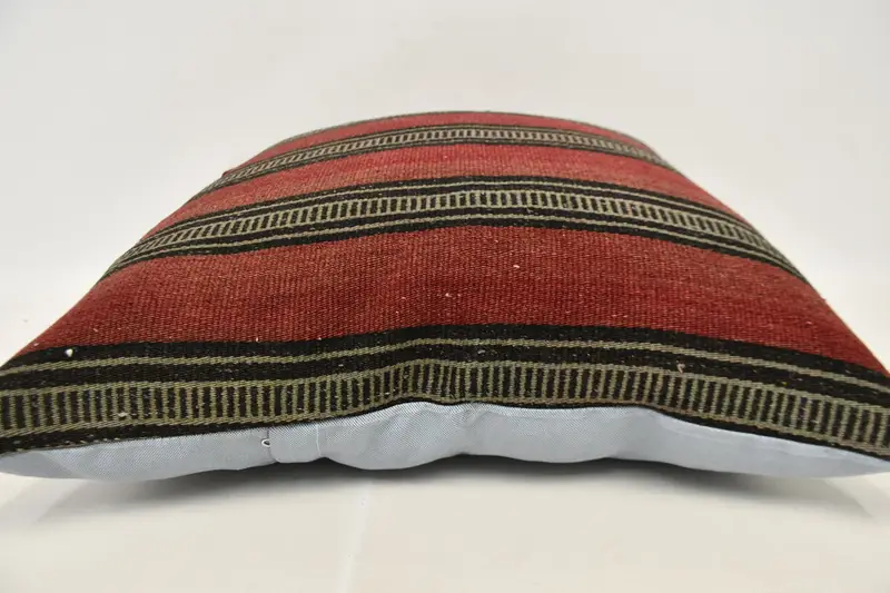 Handmade Throw Pillow Case, Pillow Sham, 24x24 Red Pillow, Boho Pillow, Pillow for Couch, Turkish Kilim Pillow, Boho Chic Cushion Cover - 6