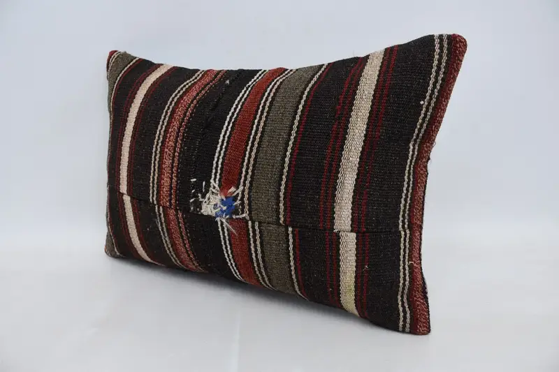 16x24 Brown Cushion Case, Throw Kilim Pillow, Neutral Pillow Case, Handmade Kilim Cushion, Pet Cushion, Cushion Case, Turkish Pillow - 4