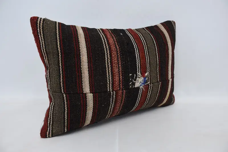 16x24 Brown Cushion Case, Throw Kilim Pillow, Neutral Pillow Case, Handmade Kilim Cushion, Pet Cushion, Cushion Case, Turkish Pillow - 3
