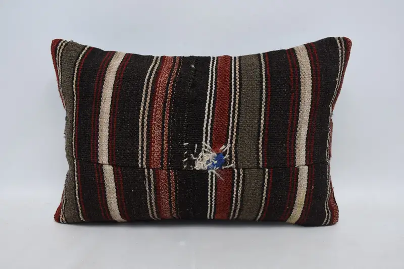 16x24 Brown Cushion Case, Throw Kilim Pillow, Neutral Pillow Case, Handmade Kilim Cushion, Pet Cushion, Cushion Case, Turkish Pillow - 1