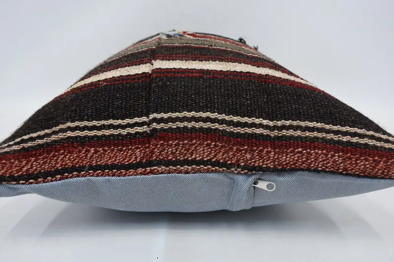 16x24 Brown Cushion Case, Throw Kilim Pillow, Neutral Pillow Case, Handmade Kilim Cushion, Pet Cushion, Cushion Case, Turkish Pillow - 5