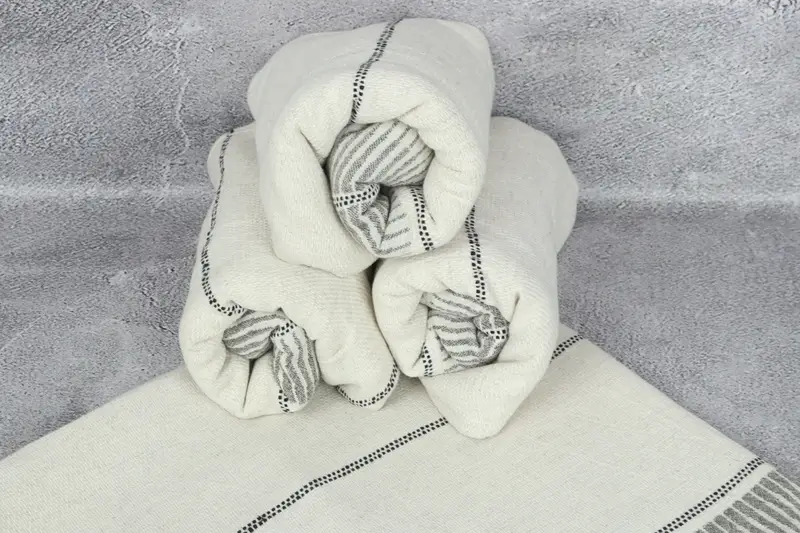 Bridesmaid Gifts, Bridesmaid Gift, Baby Boy Gift, 70x40 Linen Striped Towel, Guest Towel, Hammam towel, Sand-resistant Turkish towel for travel - 6