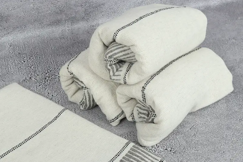 Bridesmaid Gifts, Bridesmaid Gift, Baby Boy Gift, 70x40 Linen Striped Towel, Guest Towel, Hammam towel, Sand-resistant Turkish towel for travel - 7