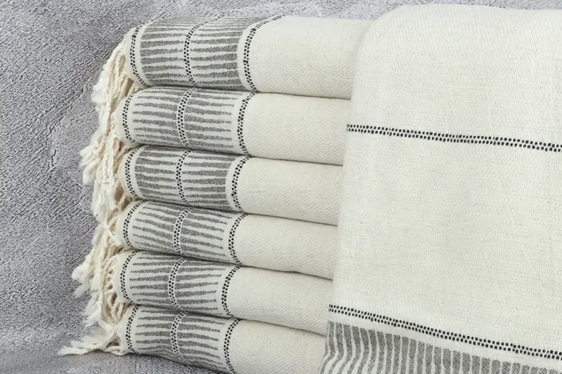 Bridesmaid Gifts, Bridesmaid Gift, Baby Boy Gift, 70x40 Linen Striped Towel, Guest Towel, Hammam towel, Sand-resistant Turkish towel for travel - 1