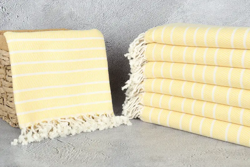 Bachelorette Gifts, Handmade Gift, Monogrammed Turkish Towel, Turkish Towel Bulk, Valentines Day Gift, Gifts For Him, 70x40 Bamboo Striped Towel - 3