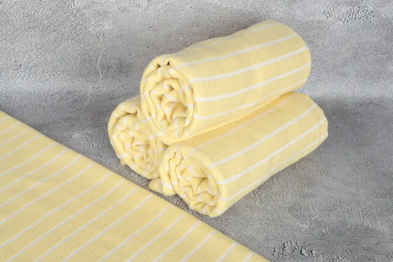 Bachelorette Gifts, Handmade Gift, Monogrammed Turkish Towel, Turkish Towel Bulk, Valentines Day Gift, Gifts For Him, 70x40 Bamboo Striped Towel - 8