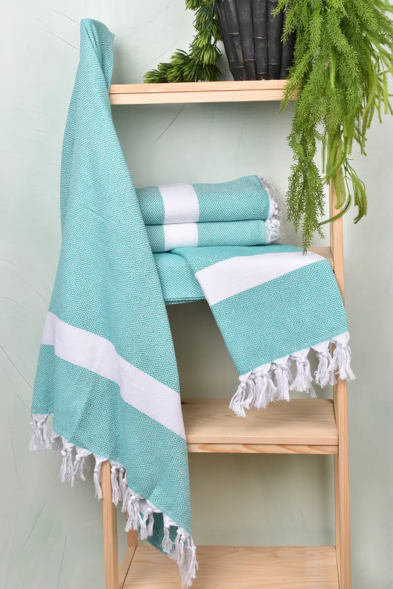 Cotton towel, Peshtemal Towel USA, Embroidered Towel, Organic towel, Gift For Mom, Custom Name Towel, Embroidery Towel, 70x40 Cotton Diamond Towel - 6
