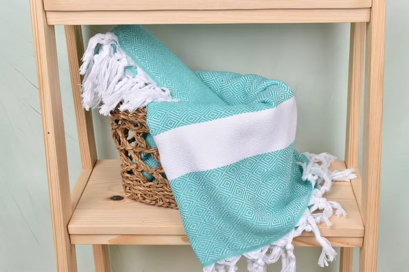 Cotton towel, Peshtemal Towel USA, Embroidered Towel, Organic towel, Gift For Mom, Custom Name Towel, Embroidery Towel, 70x40 Cotton Diamond Towel - 4
