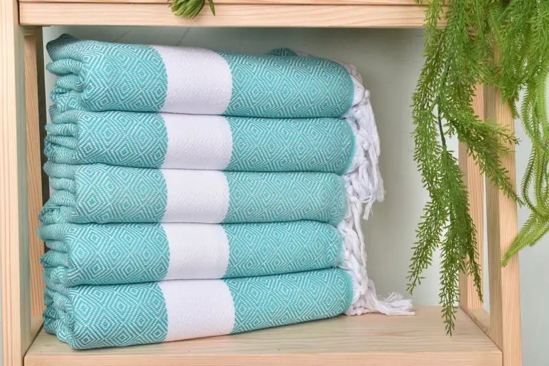 Cotton towel, Peshtemal Towel USA, Embroidered Towel, Organic towel, Gift For Mom, Custom Name Towel, Embroidery Towel, 70x40 Cotton Diamond Towel - 2