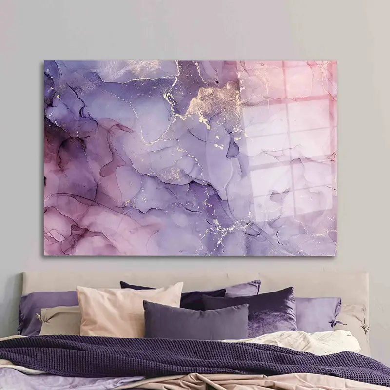 Elegant Printed Glass: Luxury Marble Design for Modern Decor