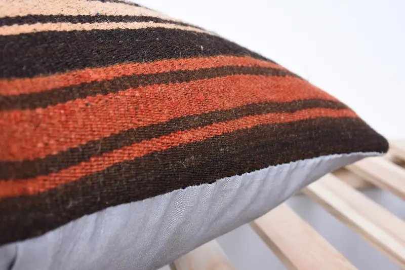 Outdoor Bolster Pillow Case, 20x20 Orange Pillow, Neutral Throw Pillow Sham, Kilim Pillow Cover, Pillow Cover, Kilim Cushion Sham, Gift Pillow - 7