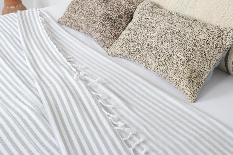 104x76 Cotton Striped Towel, Custom Shower Curtain, Boho Throw Blankets, Bachelorette Party Decorations, Bridal Shower Gift, Custom Wedding Gifts - 8