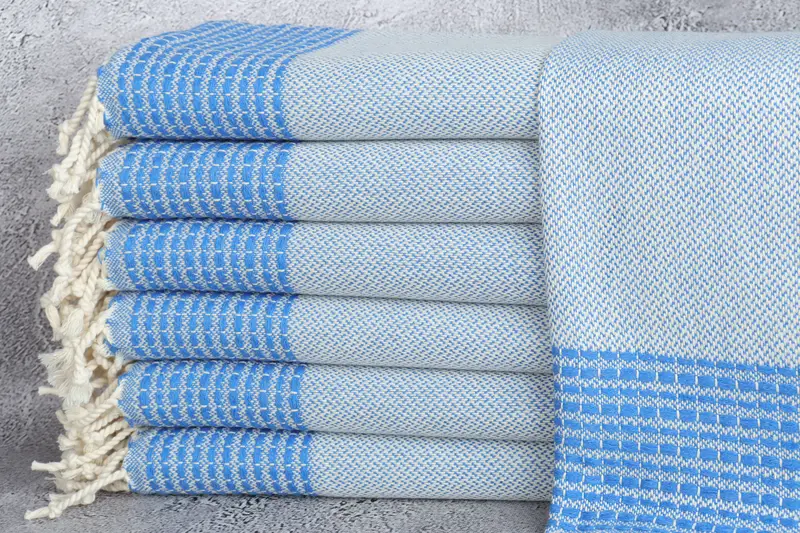 Custom Hand Towel, Housewarming Gift, Embroidery Towels, 40x20 Cotton Striped Towel, Personalized Gift, Gift For Wedding Day, Turkish Tea Towel - 1
