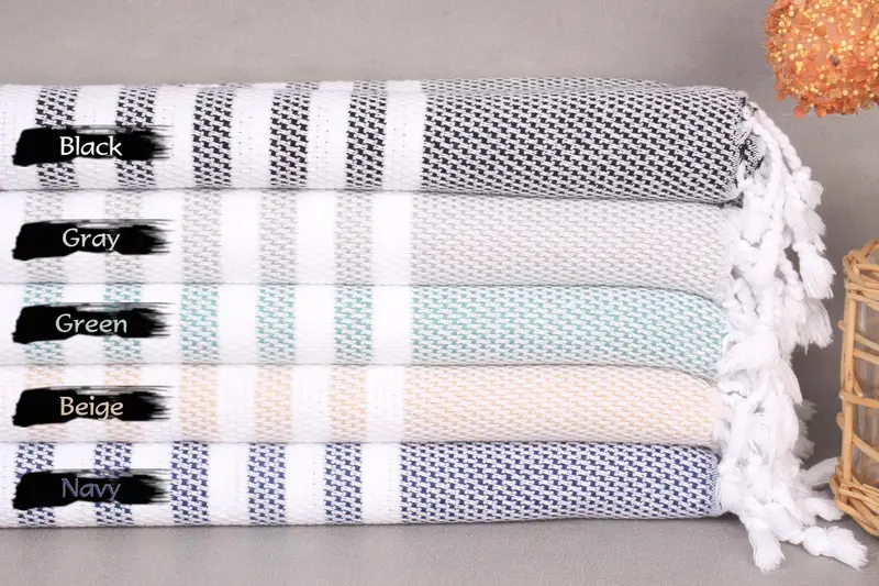 44x24 Cotton Striped Towel, Custom Turkish Towel, Wedding Favors, Halloween Gifts, Travel Towel, Personalized Hand Towel, Small Bath Towels - 1