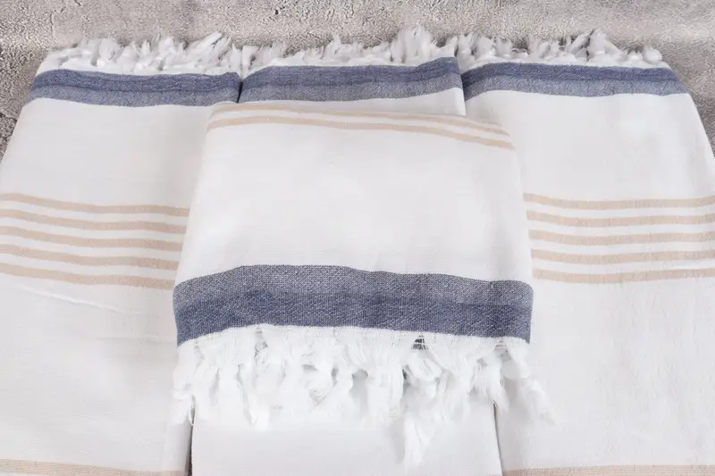 Embroidered Towel, 68x36 Cotton Striped Terry Towel, Bachelor Gifts, Gift For Coworker, Best Friend Gift, Personalized Turkish Beach Towel - 4