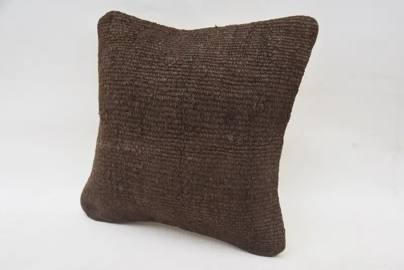 Wholesale Cushion Cover, Vintage Pillow, Handmade Kilim Cushion, Cushion Cover, 12x12 Brown Pillow Sham, Kilim Cushion Sham - 3