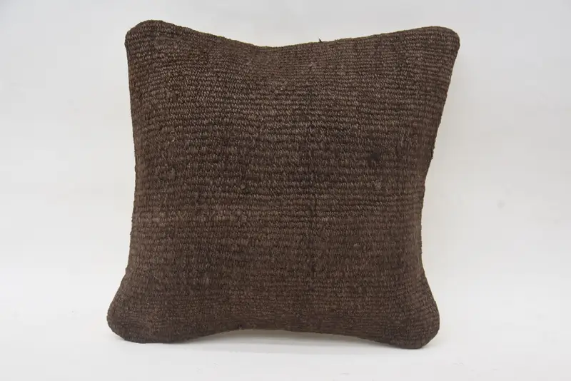 Wholesale Cushion Cover, Vintage Pillow, Handmade Kilim Cushion, Cushion Cover, 12x12 Brown Pillow Sham, Kilim Cushion Sham - 1