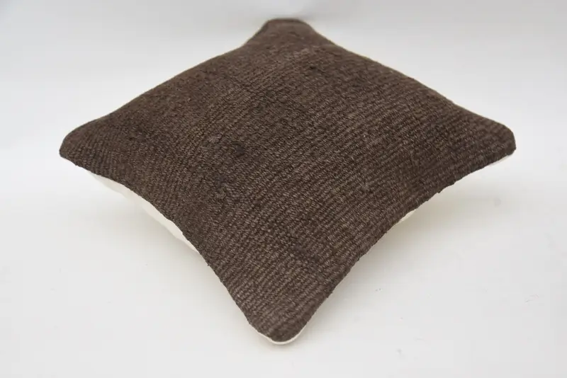 Wholesale Cushion Cover, Vintage Pillow, Handmade Kilim Cushion, Cushion Cover, 12x12 Brown Pillow Sham, Kilim Cushion Sham - 6