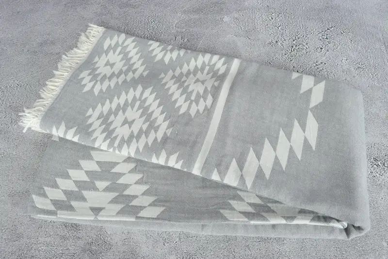 84x56 Cotton Kilim Towel, Decorative Blanket, Extra Large Tablecloth, Shower Curtain, Bridal Shower Gift, Handmade Gift, Boho Throw Blankets - 7