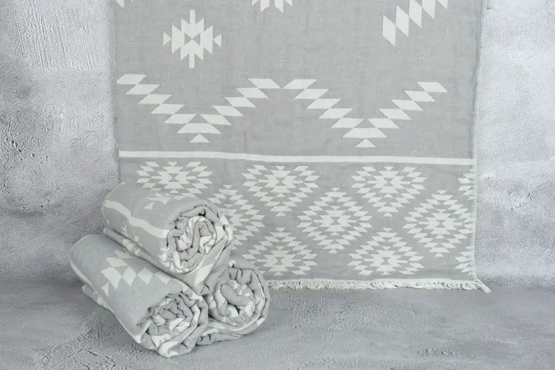 84x56 Cotton Kilim Towel, Decorative Blanket, Extra Large Tablecloth, Shower Curtain, Bridal Shower Gift, Handmade Gift, Boho Throw Blankets - 1