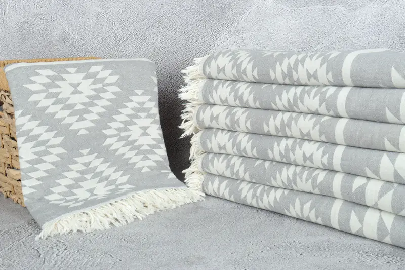 84x56 Cotton Kilim Towel, Decorative Blanket, Extra Large Tablecloth, Shower Curtain, Bridal Shower Gift, Handmade Gift, Boho Throw Blankets - 4