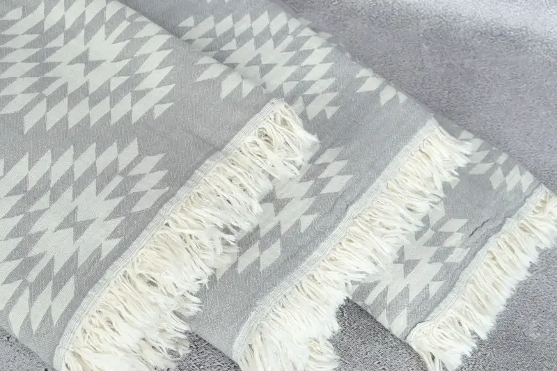 84x56 Cotton Kilim Towel, Decorative Blanket, Extra Large Tablecloth, Shower Curtain, Bridal Shower Gift, Handmade Gift, Boho Throw Blankets - 6