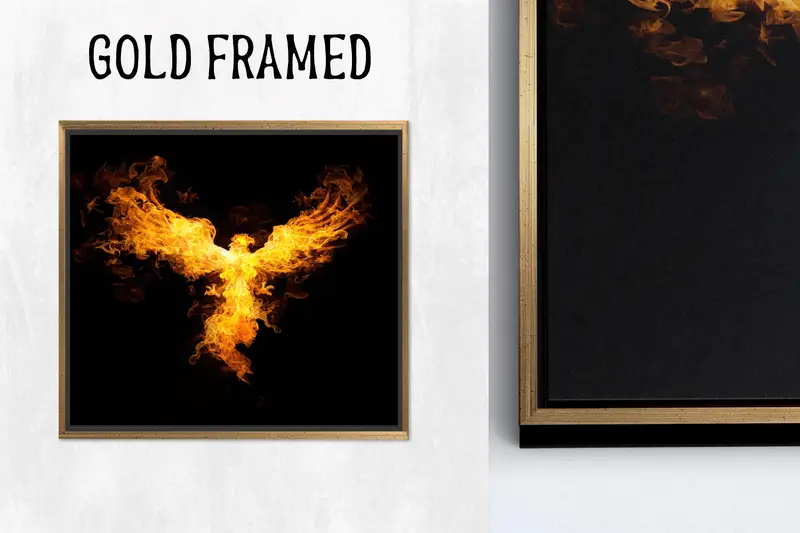 男の洞窟ロフト装飾用のモダンな抽象火の鳥キャンバス