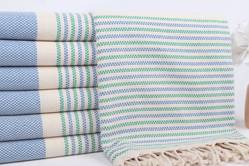 Turkish Towel Beach, Handwoven organic Turkish towel for spa, Thin towel, Personalize Gift, 70x40 Cotton Geometric Towel, Bridesmaid Gift Towel - 2