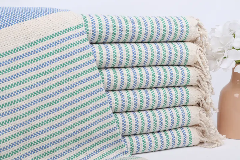 Turkish Towel Beach, Handwoven organic Turkish towel for spa, Thin towel, Personalize Gift, 70x40 Cotton Geometric Towel, Bridesmaid Gift Towel - 1