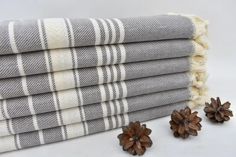 Turkish Towel Beach Towel, 70x40 Cotton Herringbone Towel, Embroidery Towels, Quick-dry peshtemal, Bachelorette Party Decorations, Beach towel - 1