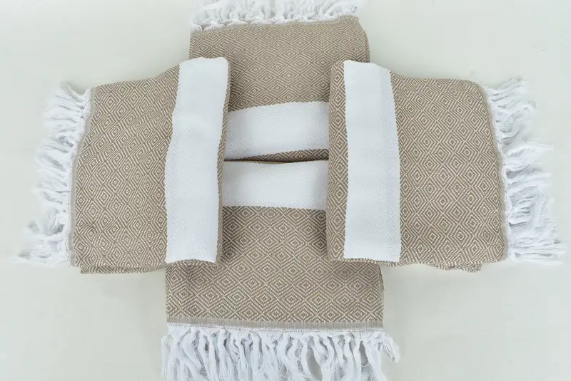 Bulk Order Towel, Wedding Day Gift For Bride, Handmade Gift, 70x40 Cotton Diamond Towel, Custom Wedding Gift, Beach Size Towel, Custom Wedding Gifts - 6