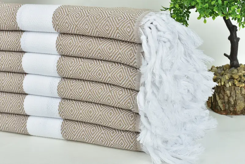 Bulk Order Towel, Wedding Day Gift For Bride, Handmade Gift, 70x40 Cotton Diamond Towel, Custom Wedding Gift, Beach Size Towel, Custom Wedding Gifts - 3