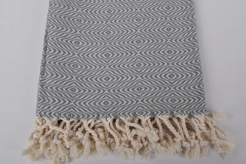 Personalize Gift, Luxury Turkish Bath Towel, Quick-dry peshtemal, 70x40 Cotton Zigzag Diamond Towel, Kids Beach Towel, Handmade Gift, Wedding Favors - 3