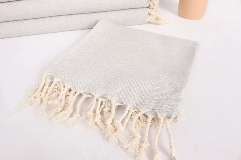 Small Bath Towels, Personalized Wedding Gift, 40x20 Cotton Herringbone Towel, Bridal Shower Favors, Bridesmaid Gifts, Monogrammed Hand Towel - 5