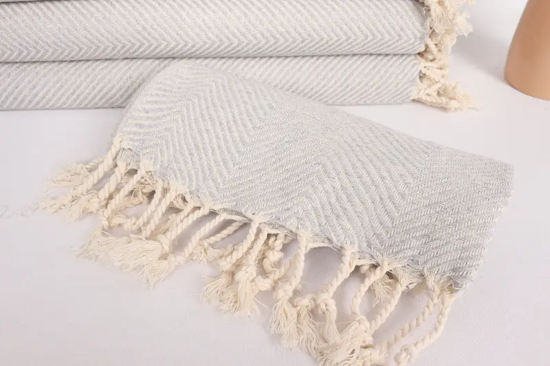 Small Bath Towels, Personalized Wedding Gift, 40x20 Cotton Herringbone Towel, Bridal Shower Favors, Bridesmaid Gifts, Monogrammed Hand Towel - 4