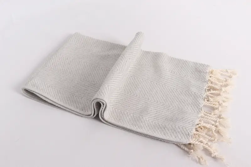 Small Bath Towels, Personalized Wedding Gift, 40x20 Cotton Herringbone Towel, Bridal Shower Favors, Bridesmaid Gifts, Monogrammed Hand Towel - 6