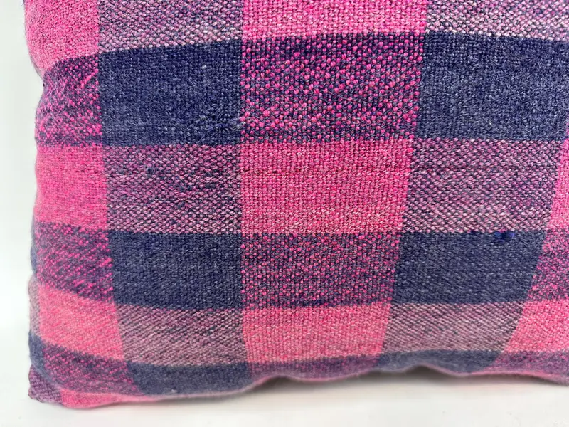 18x18 Purple Pillow Case, Kilim Pillow Cover, Nomadic Pillow, Wool Kilim Pillow Pillow, Turkish Pillow, Boho Pillow, Pillow Case - 2