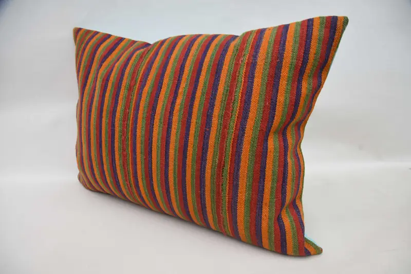 Vintage Pillow, Aztec Cushion Cover, Pillow, Gift Pillow, Indoor Cushion Case, Throw Kilim Pillow, 20x28 Orange Cushion Cover, Vintage Throw Cushion - 5
