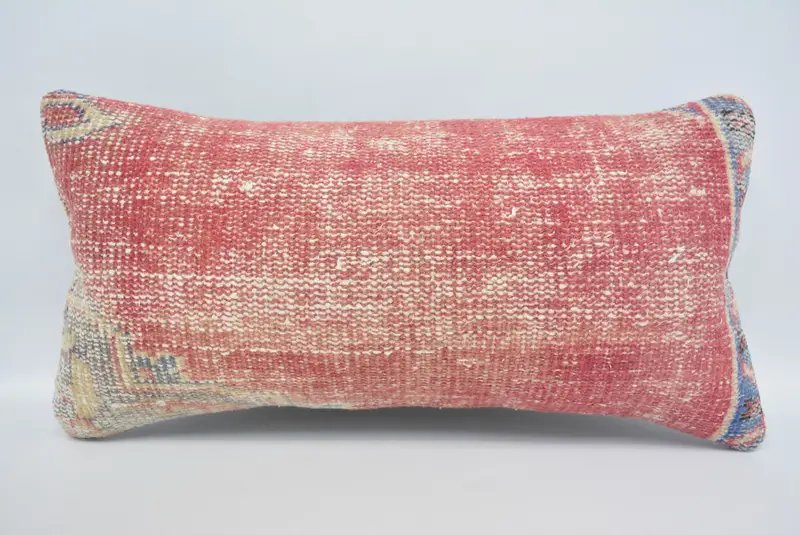 Christmas Pillow Case, Pillow Case, Pillow for Sofa, Kilim Cushion Sham, Vintage Pillow, Customized Cushion Case, 12x24 Red Pillow Cover - 1